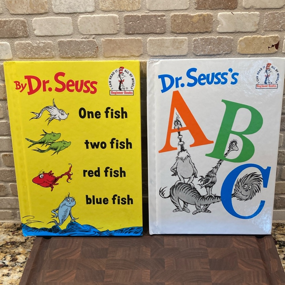 Like New Dr. Seuss Hardcover Books: ABC & One Fish Two Fish Red Fish Blue Fish
